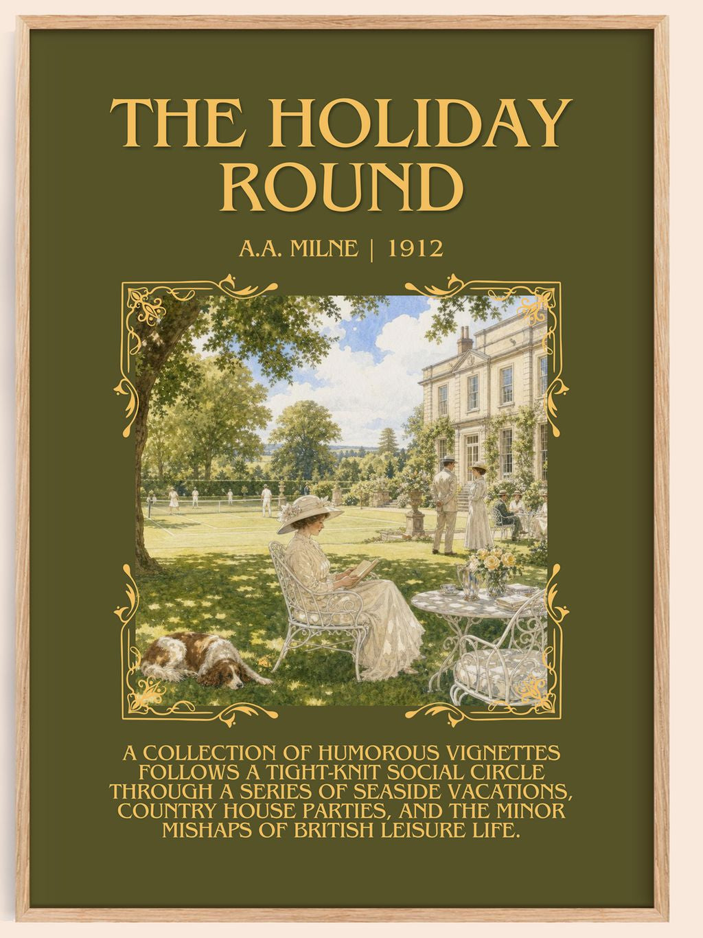 The Holiday Round Minimalist Book Poster by A.A. Milne – book poster