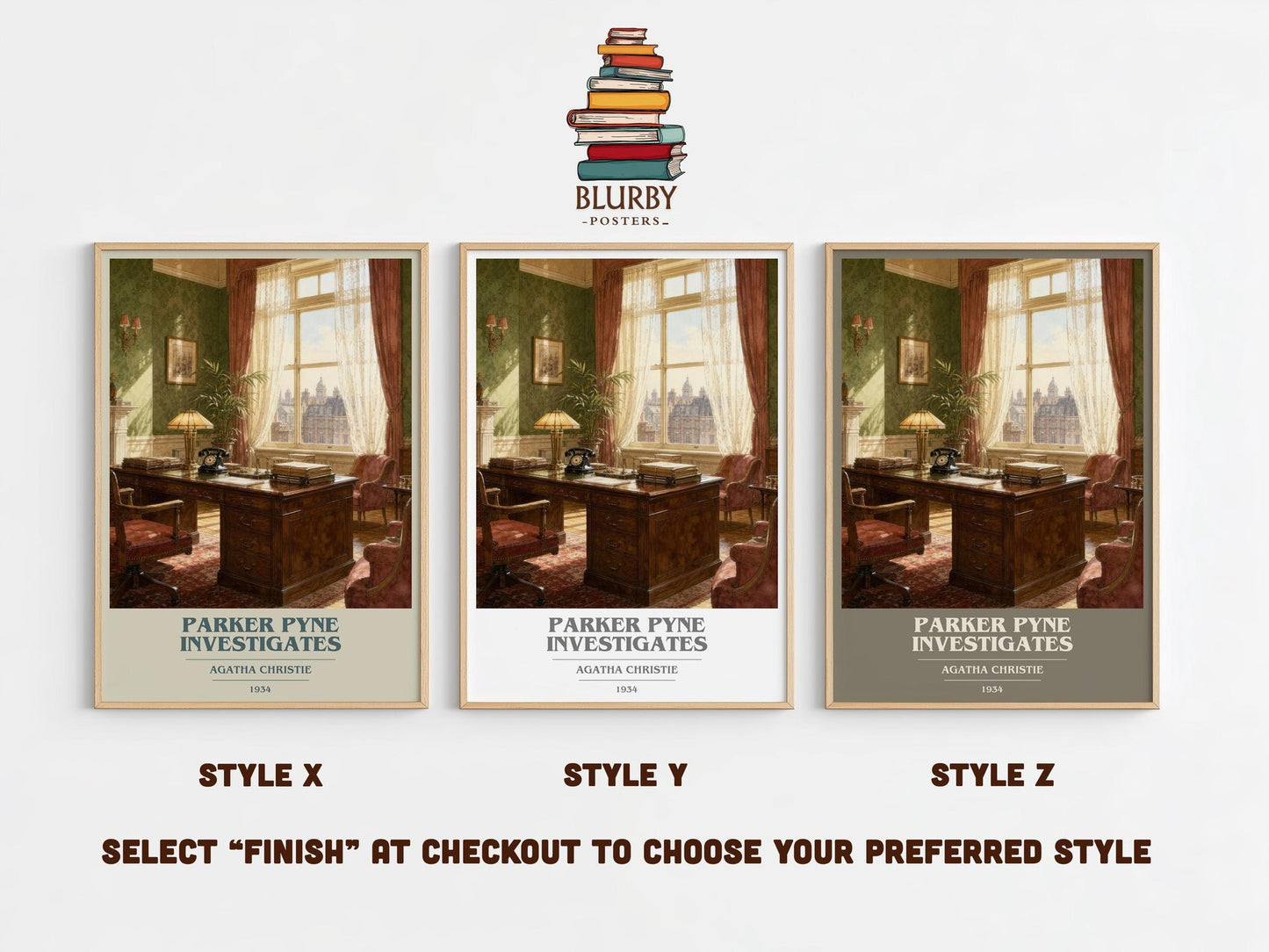Parker Pyne Investigates Book Cover Poster by Agatha Christie