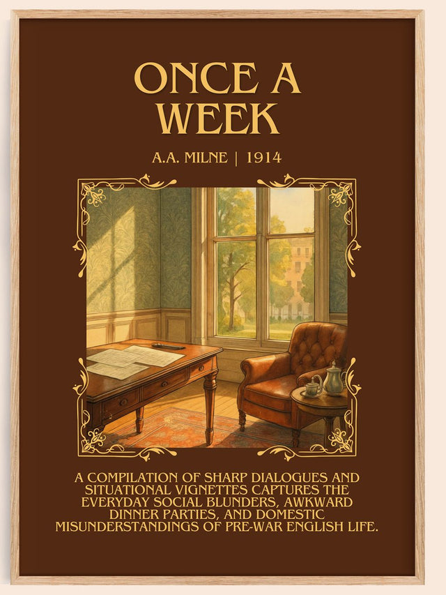 Once A Week Minimalist Book Poster by A.A. Milne