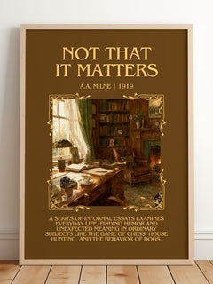 Not That It Matters Minimalist Book Poster by A.A. Milne – image 2