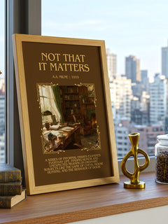 Not That It Matters Minimalist Book Poster by A.A. Milne – image 3