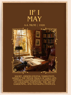 If I May Minimalist Book Poster by A.A. Milne – image 1