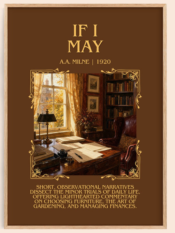 If I May Minimalist Book Poster by A.A. Milne – book poster