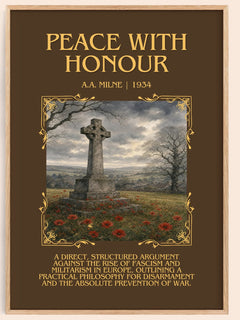Peace With Honour Minimalist Book Poster by A.A. Milne – image 1