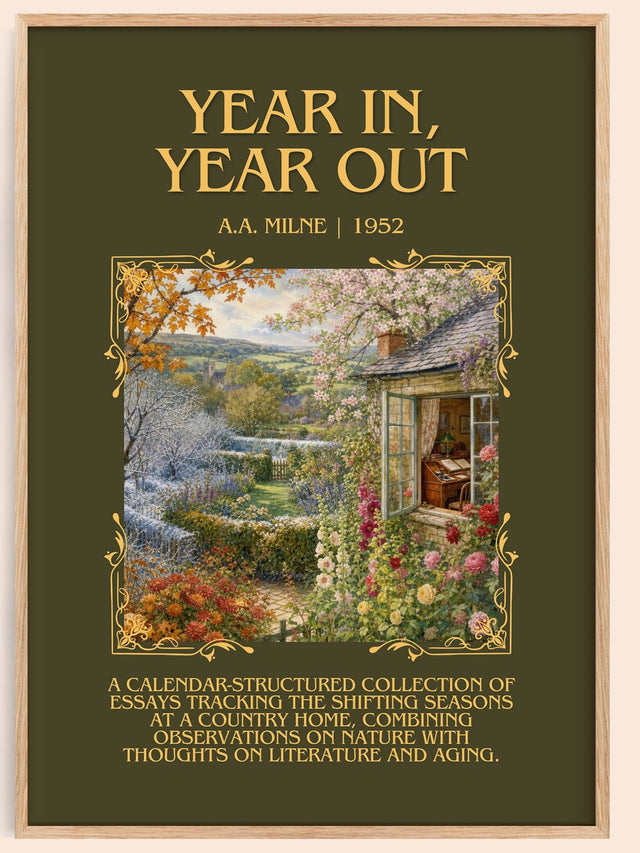 Year In, Year Out Minimalist Book Poster by A.A. Milne