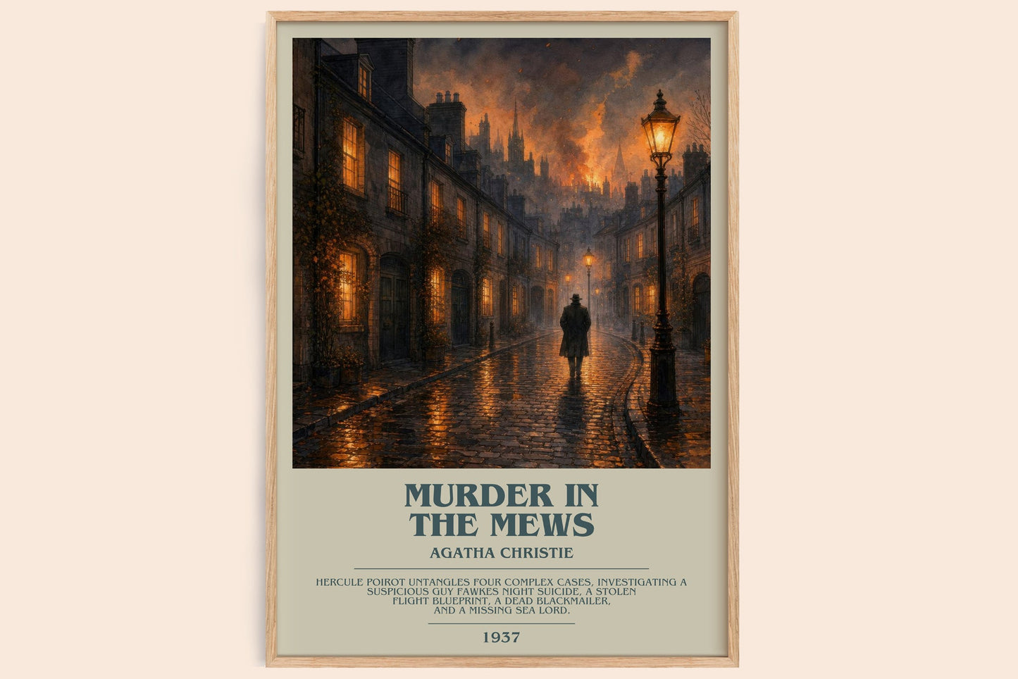 Murder In The Mews Bookish Wall Art by Agatha Christie