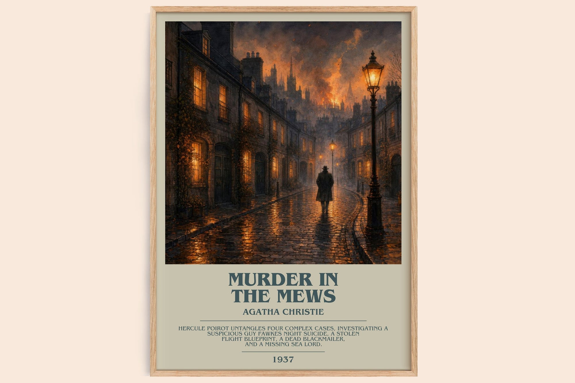 Murder In The Mews Bookish Wall Art by Agatha Christie