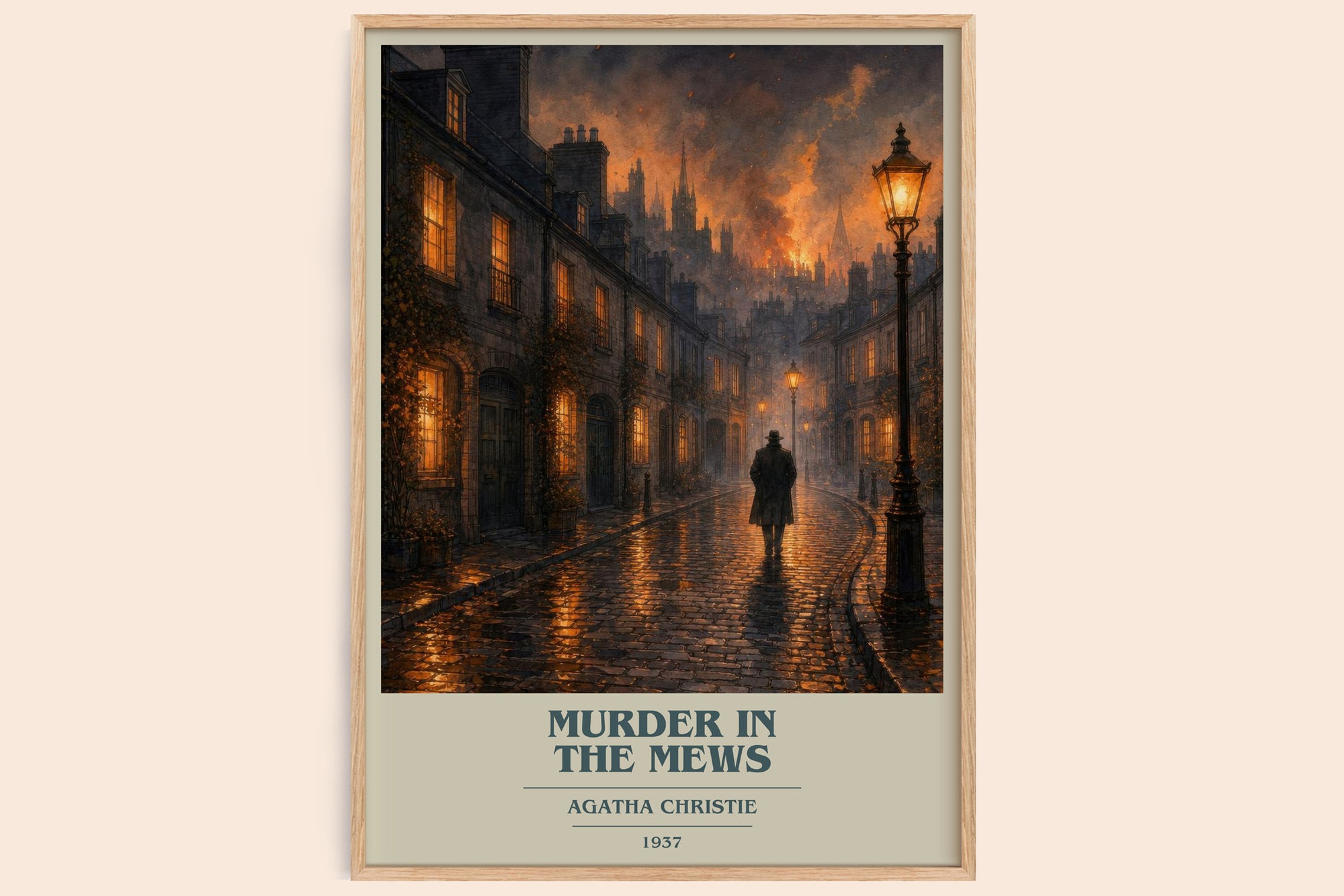 Murder In The Mews Book Cover Poster by Agatha Christie