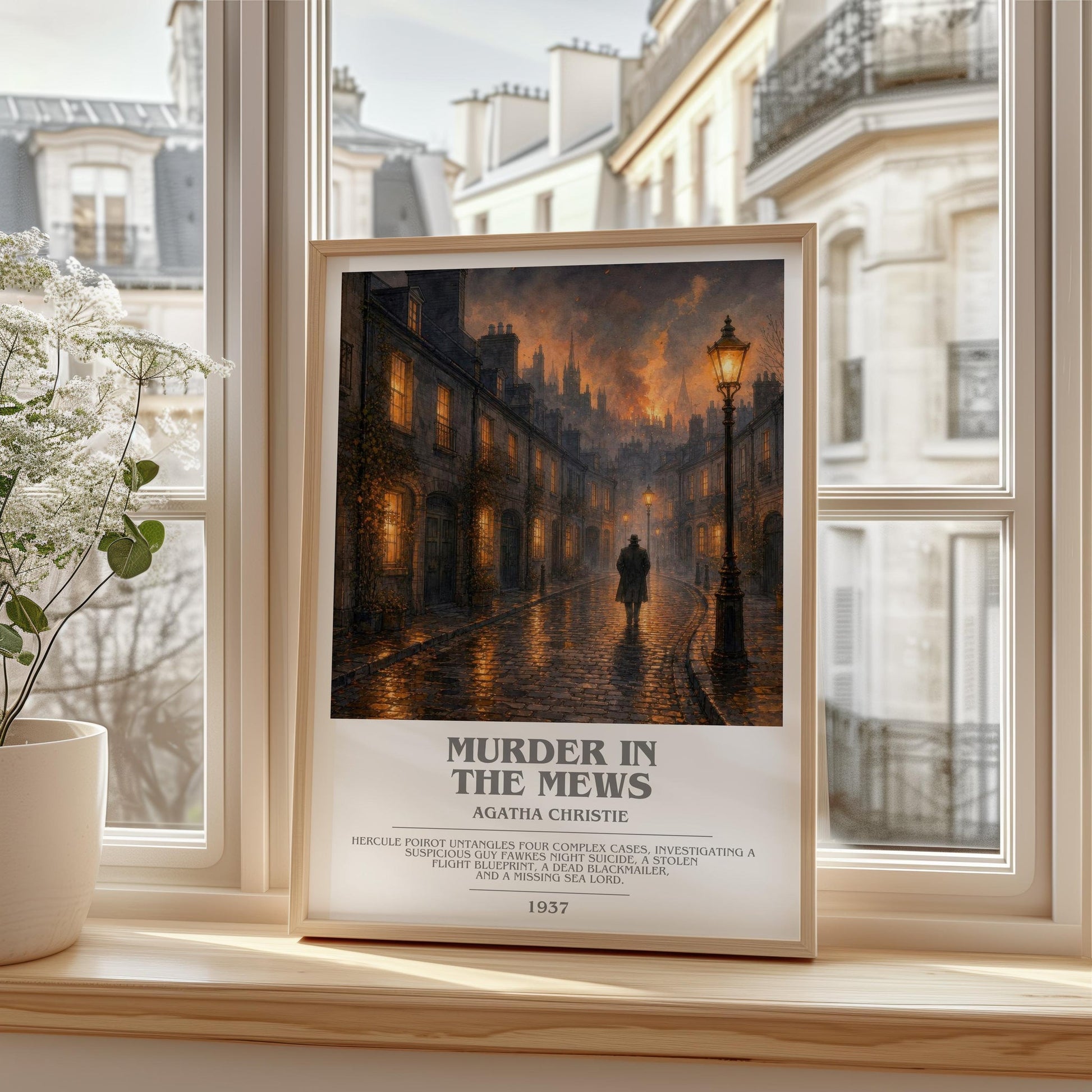 Murder In The Mews Bookish Wall Art by Agatha Christie