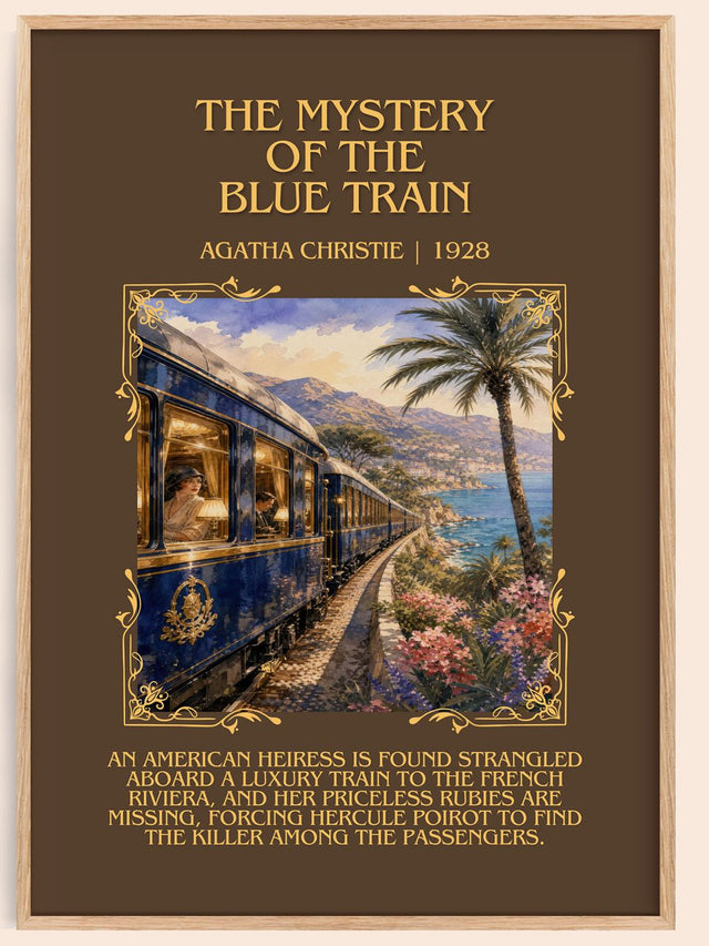 Mystery Of The Blue Train Minimalist Book Poster by Agatha Christie
