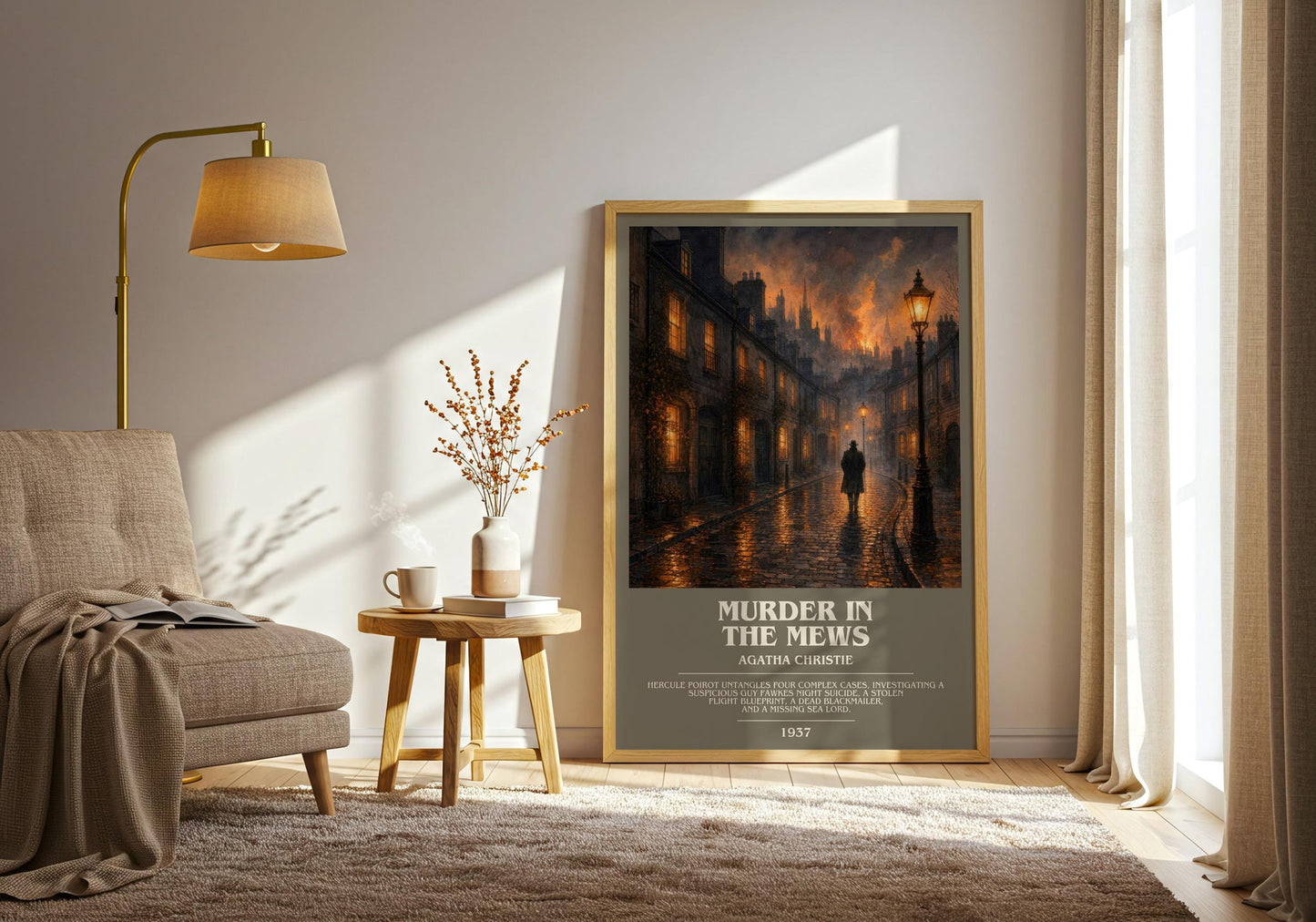 Murder In The Mews Bookish Wall Art by Agatha Christie