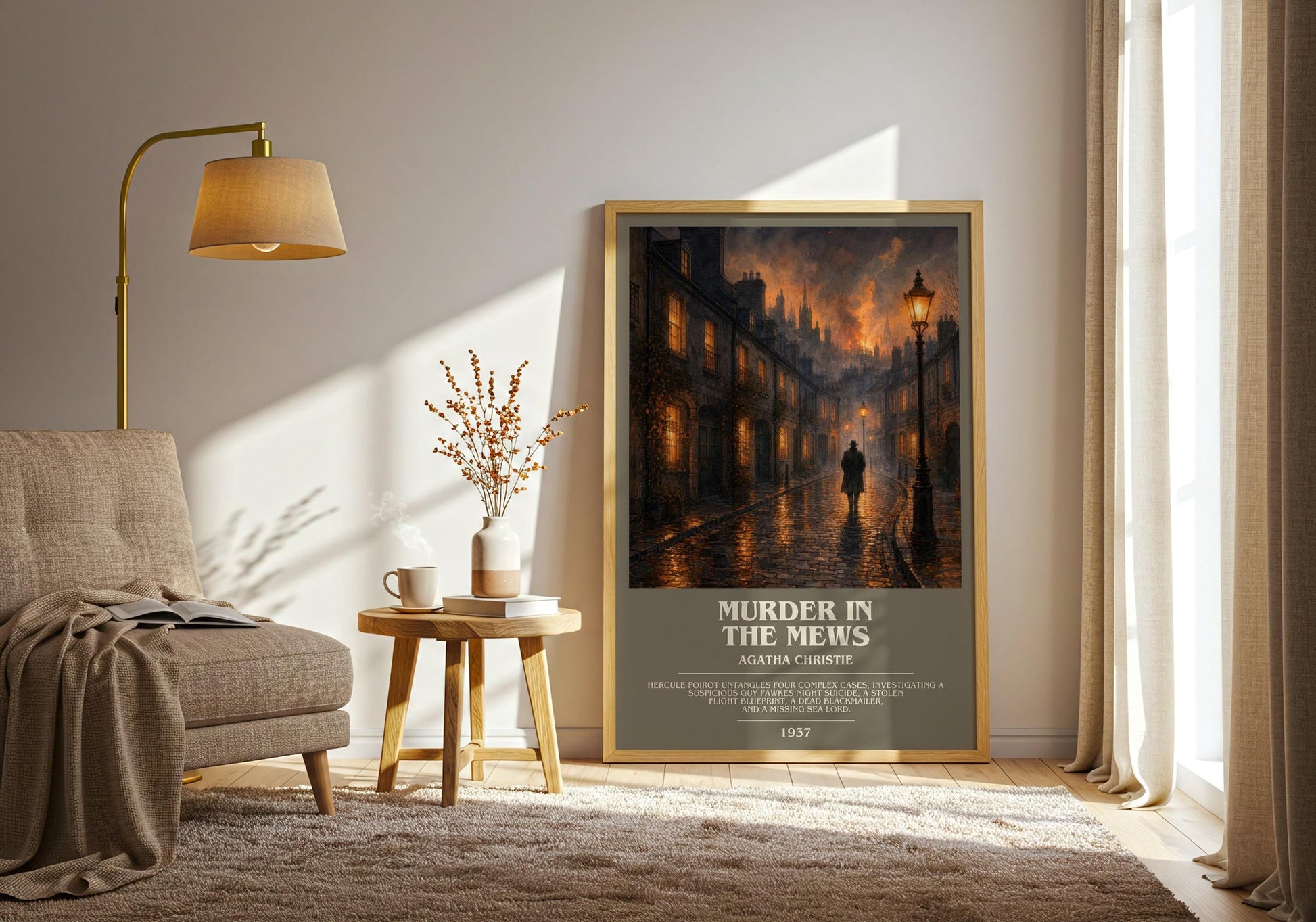 Murder In The Mews Bookish Wall Art by Agatha Christie