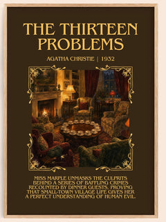 The Thirteen Problems Minimalist Book Poster by Agatha Christie – image 1