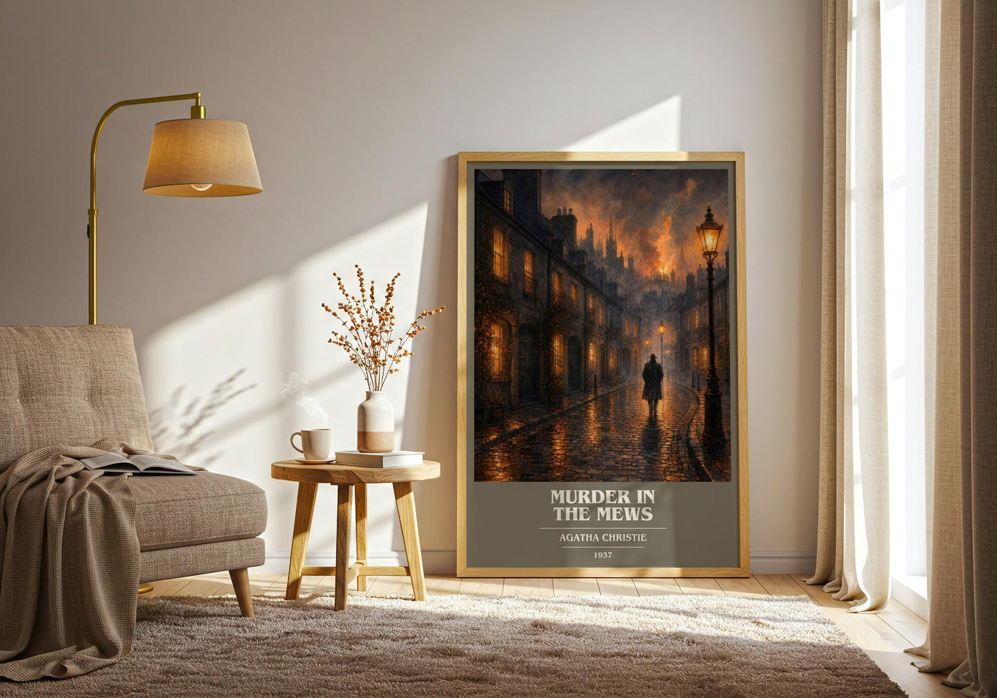 Murder In The Mews Book Cover Poster by Agatha Christie