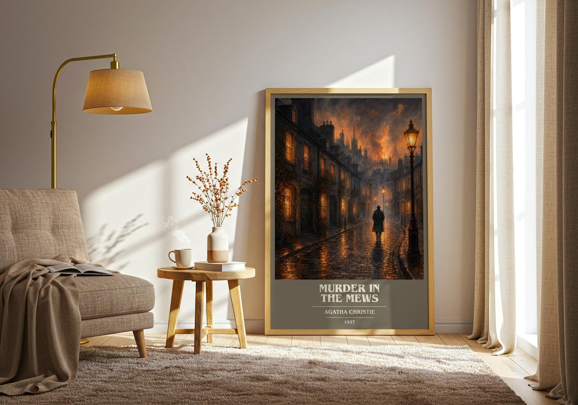 Murder In The Mews Book Cover Poster by Agatha Christie