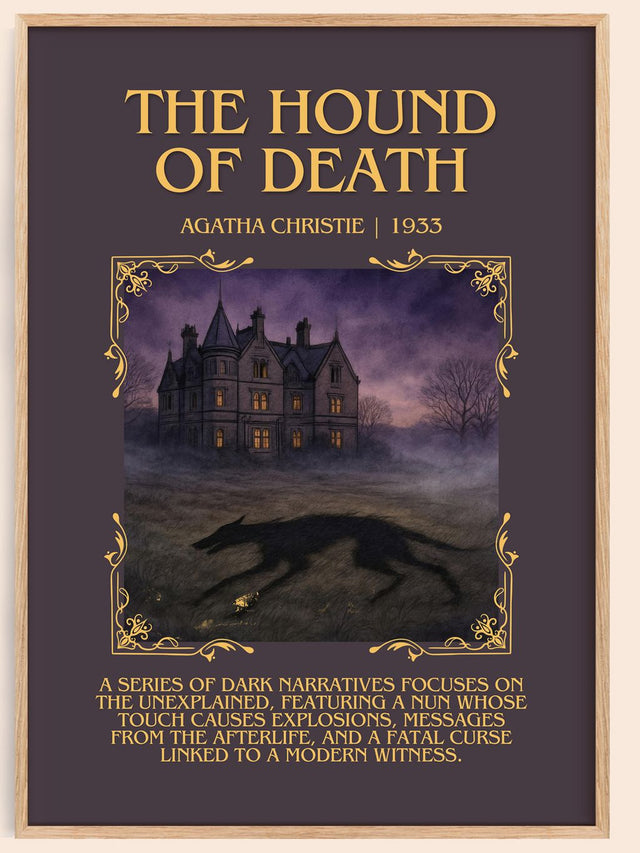 The Hound Of Death Minimalist Book Poster by Agatha Christie