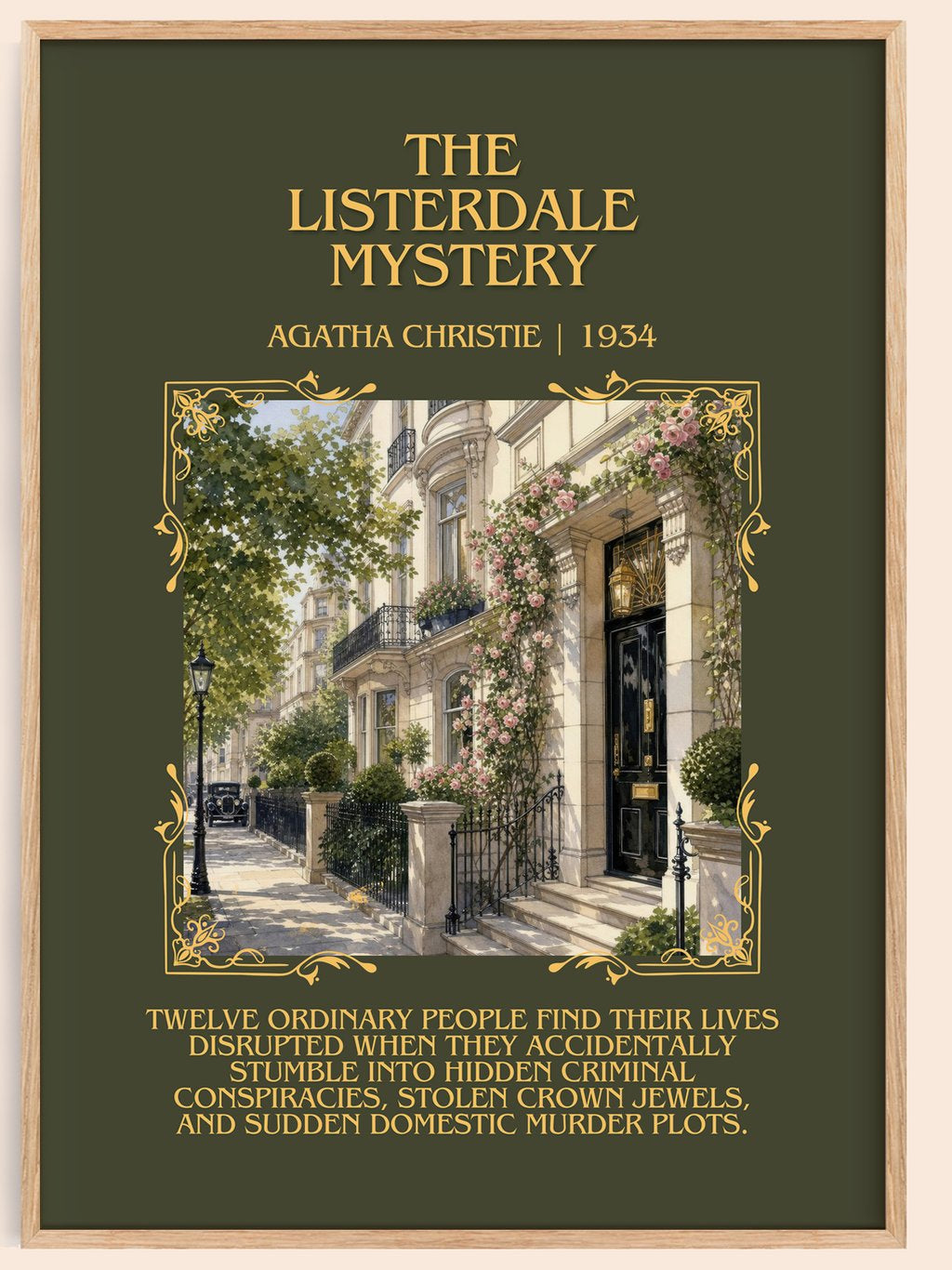 The Listerdale Mystery Minimalist Book Poster by Agatha Christie – book poster