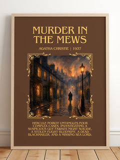 Murder In The Mews Minimalist Book Poster by Agatha Christie – image 2