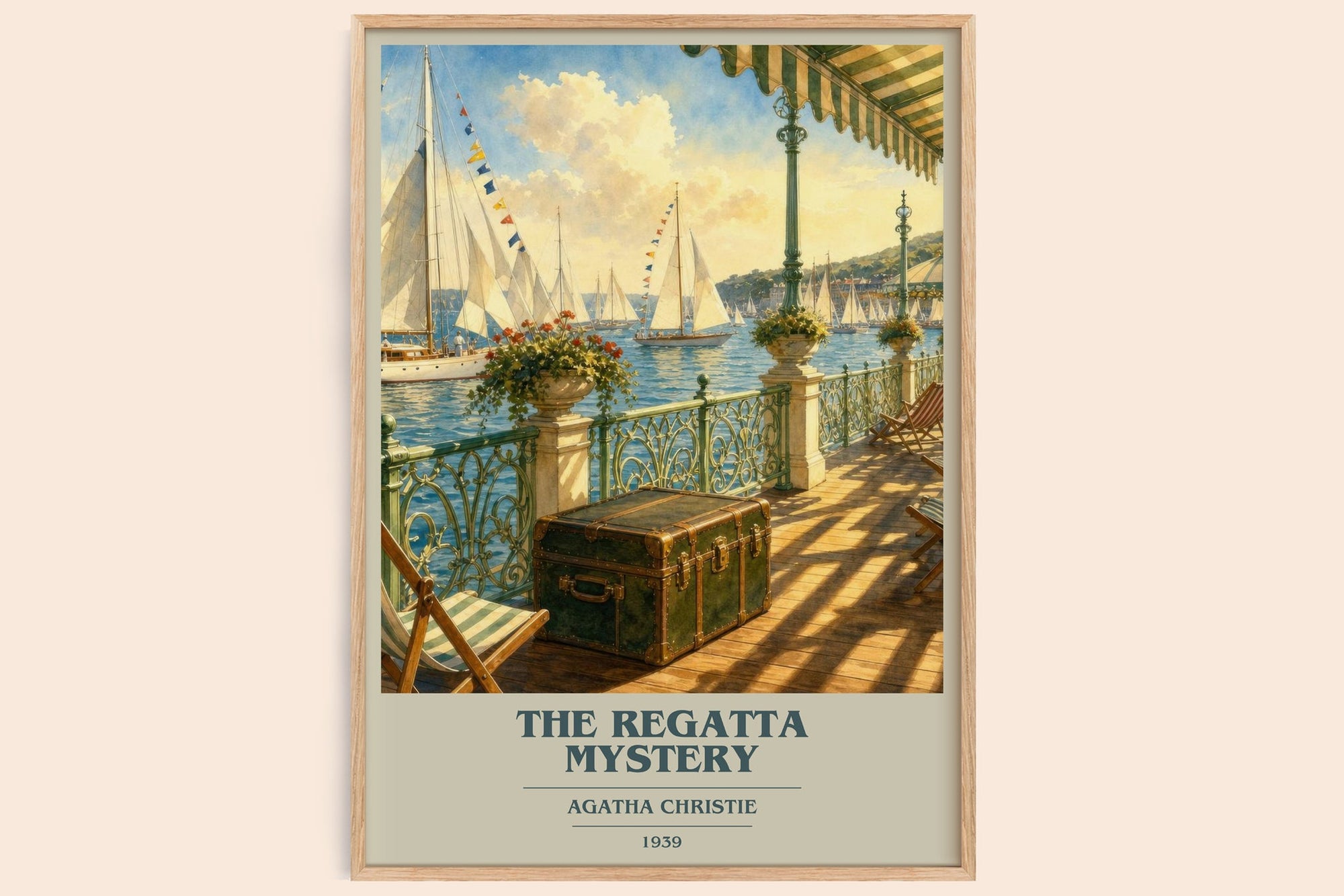 The Regatta Mystery book cover book poster by Agatha Christie – framed literary art print
