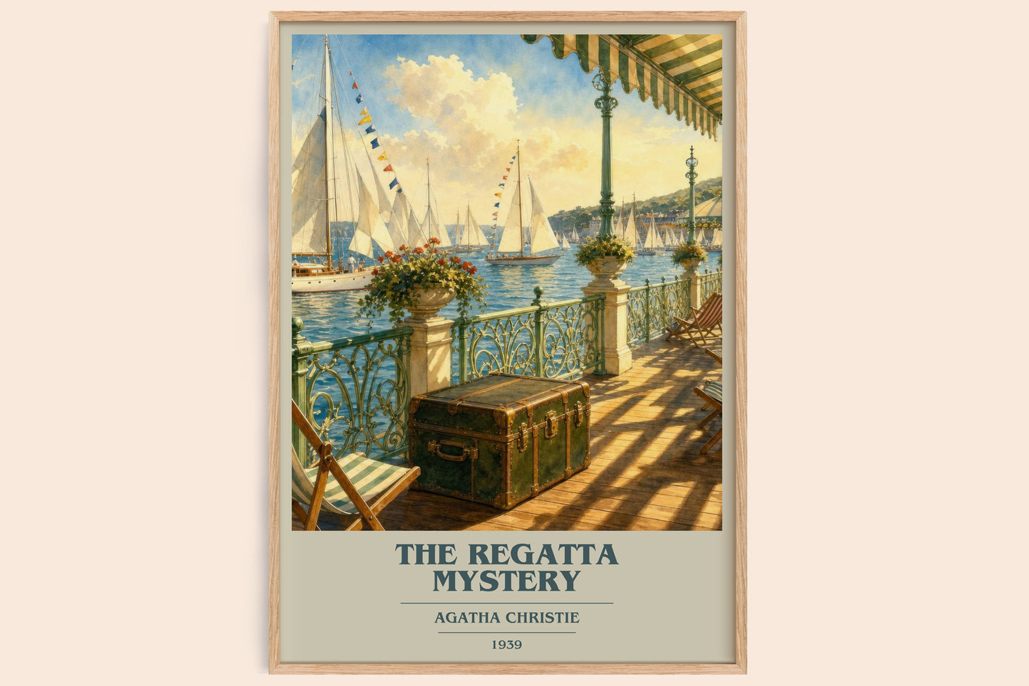 The Regatta Mystery book cover book poster by Agatha Christie – framed literary art print
