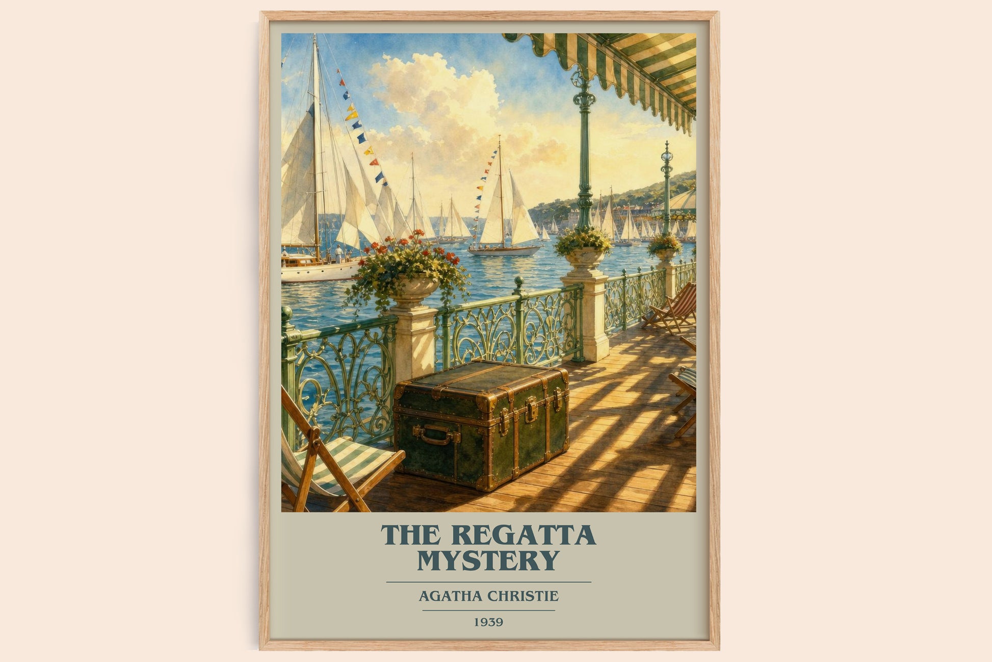 The Regatta Mystery book cover book poster by Agatha Christie – framed literary art print