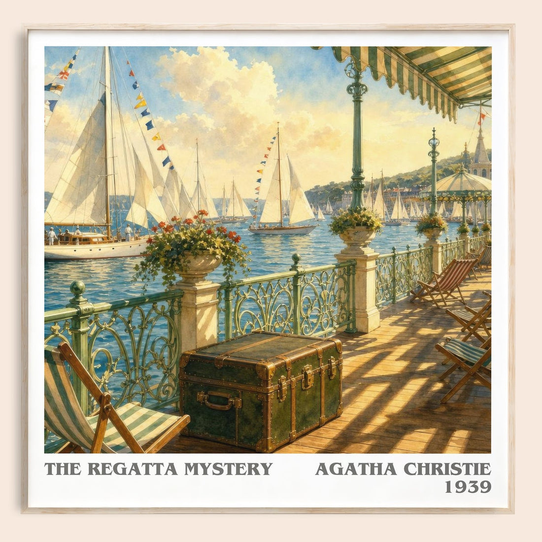 The Regatta Mystery literary book poster by Agatha Christie – framed literary art print