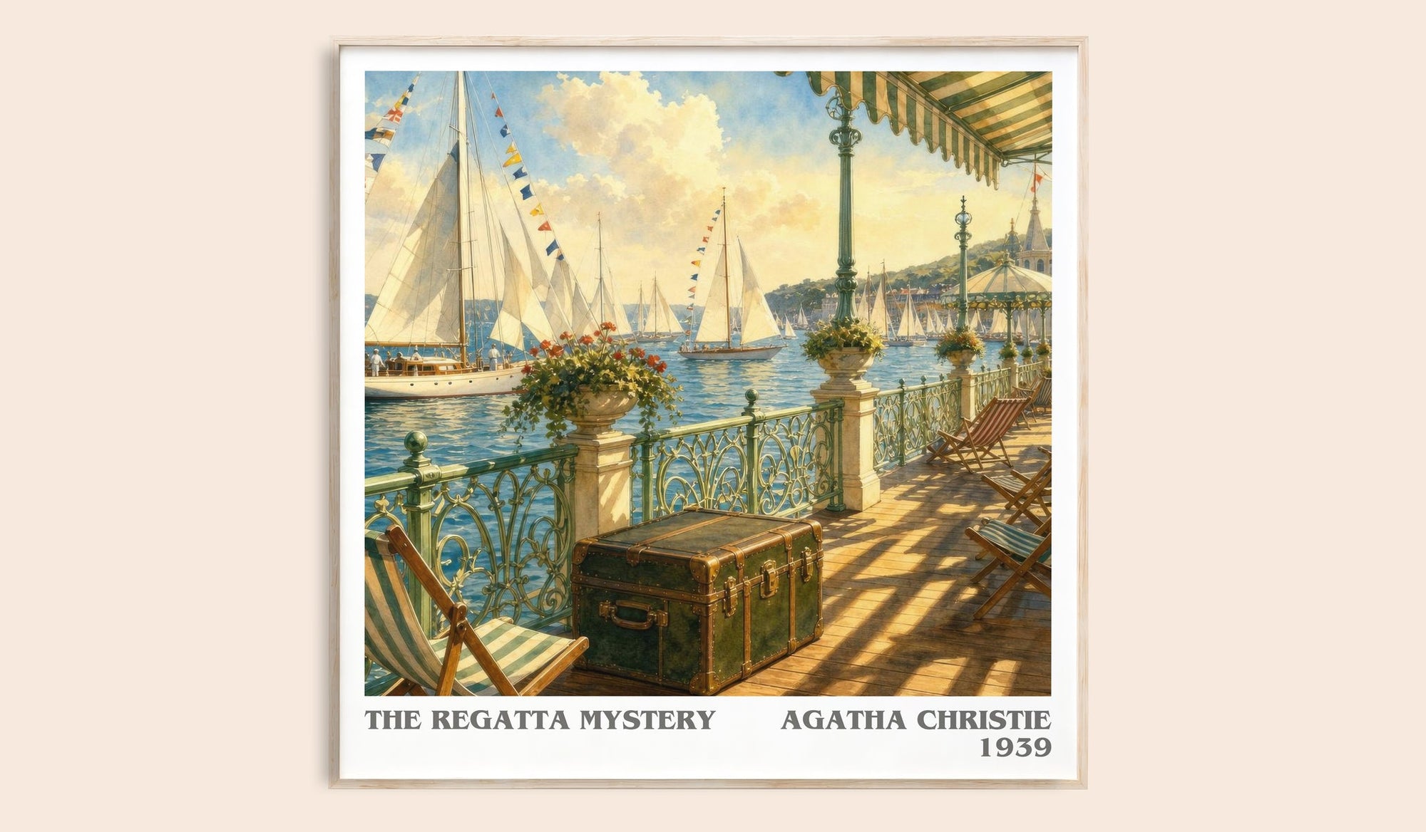 The Regatta Mystery literary book poster by Agatha Christie – framed literary art print