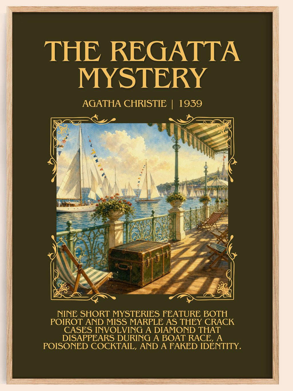 The Regatta Mystery Minimalist Book Poster by Agatha Christie – book poster