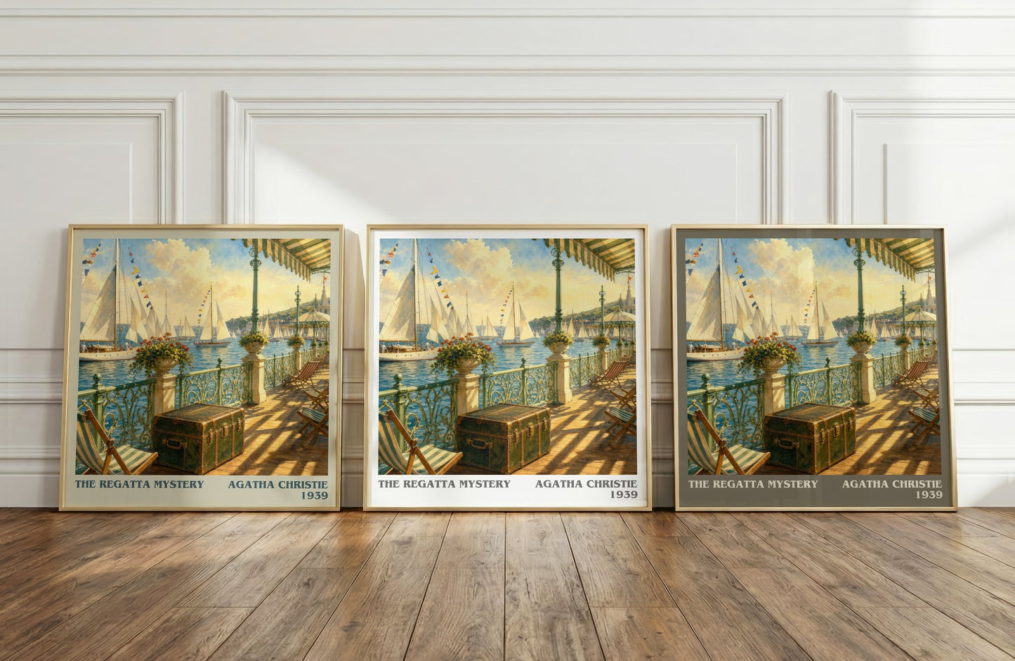 The Regatta Mystery literary art print colour and style options – Agatha Christie book art