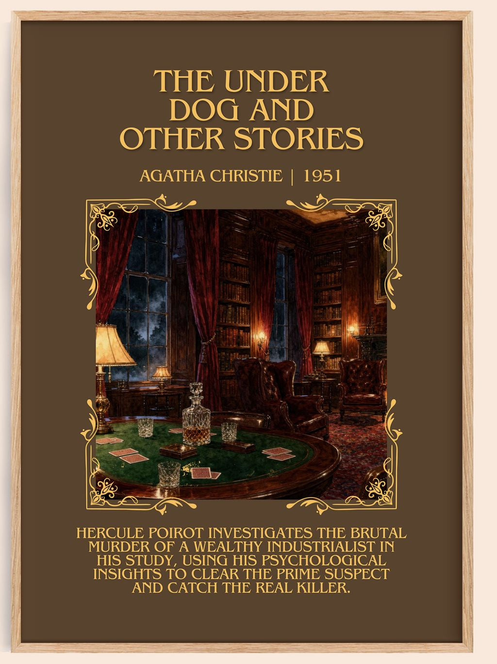 Under Dog And Other Stories Minimalist Book Poster by Agatha Christie – book poster