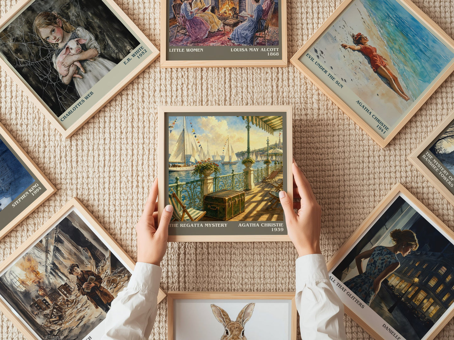 The Regatta Mystery literary book poster framed on wall – mystery wall art
