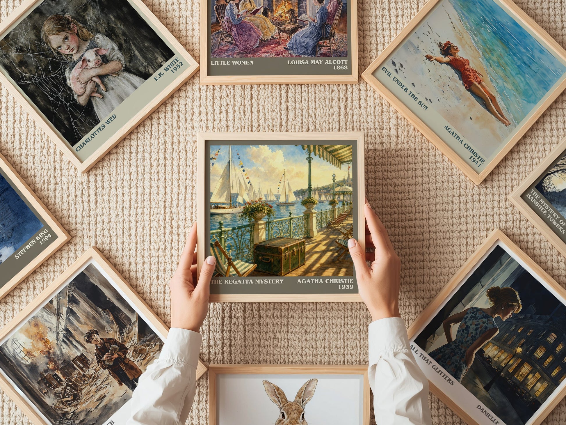 The Regatta Mystery literary book poster framed on wall – mystery wall art