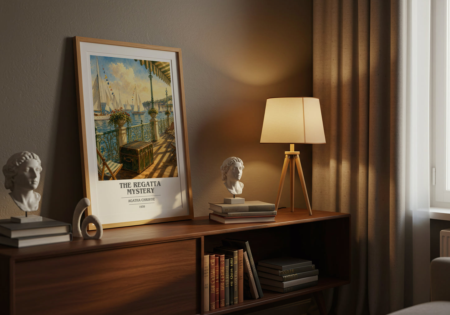 The Regatta Mystery book cover book poster framed on wall – mystery wall art