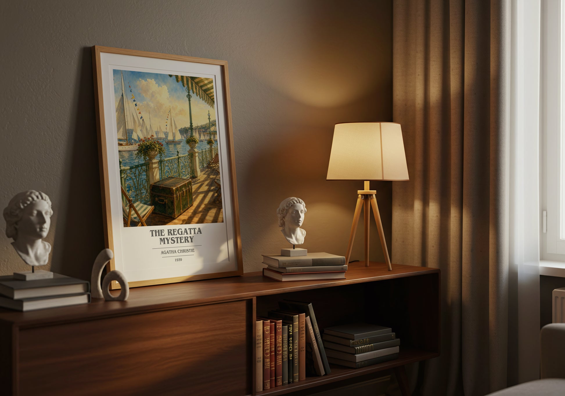 The Regatta Mystery book cover book poster framed on wall – mystery wall art