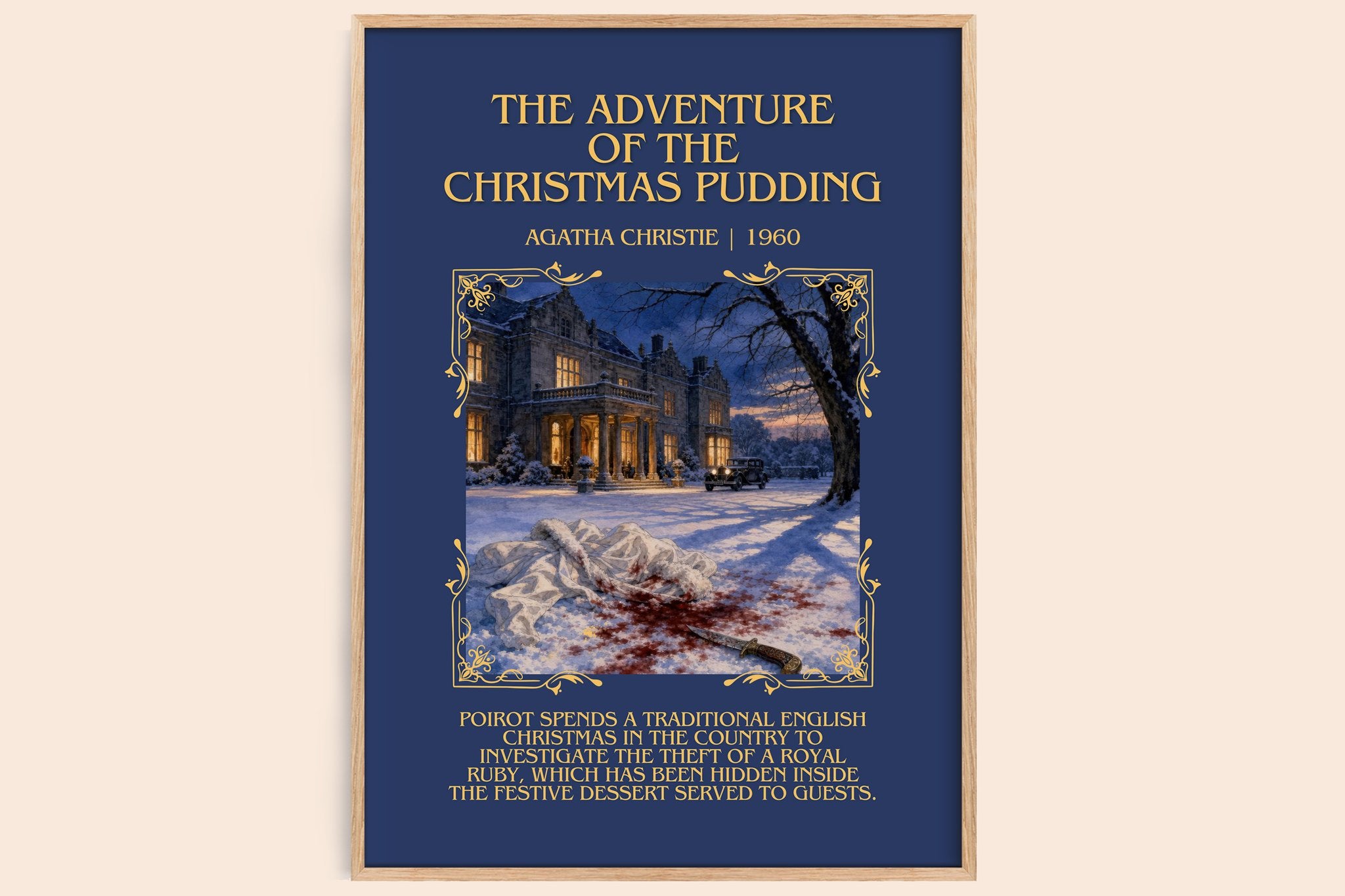 Adventure Of The Christmas Pudding Minimalist Book Poster by Agatha Christie