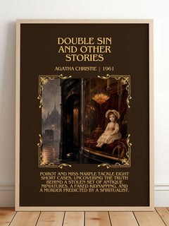 Double Sin And Other Stories Minimalist Book Poster by Agatha Christie – image 2