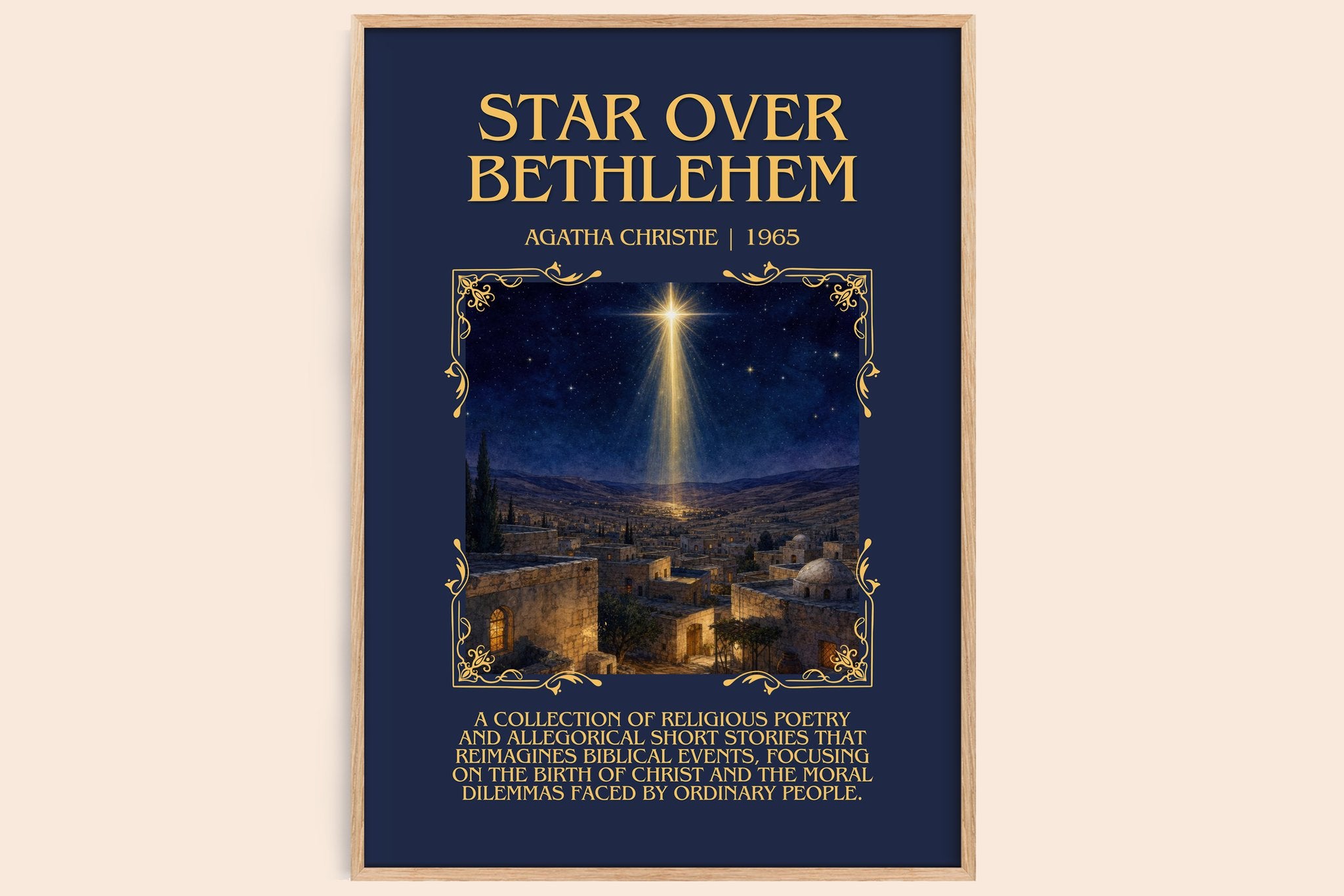 Star Over Bethlehem Minimalist Book Poster by Agatha Christie