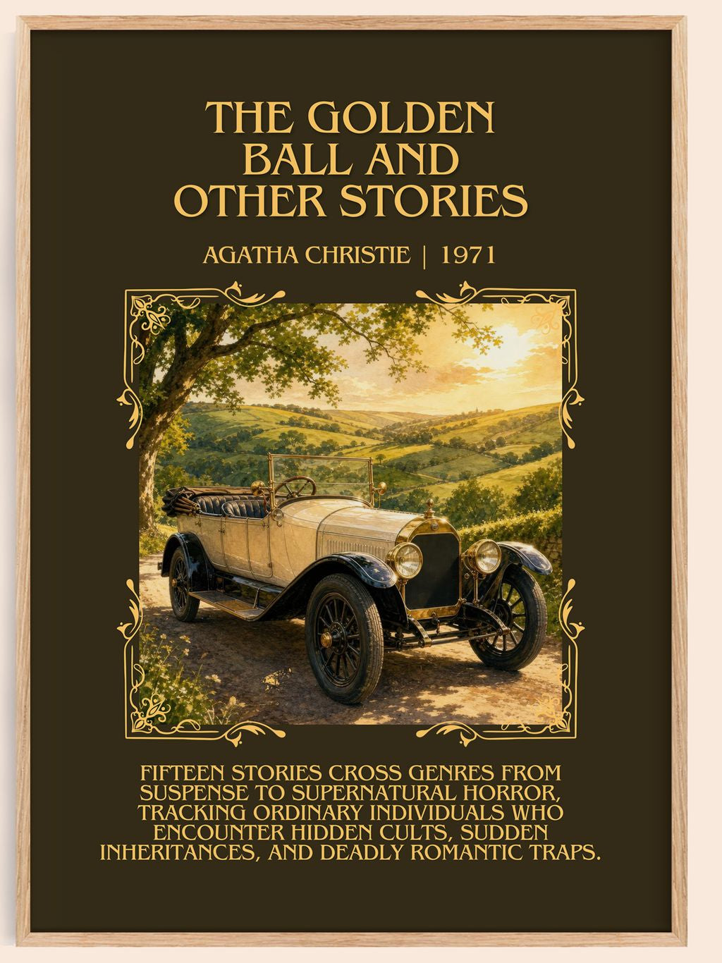Golden Ball And Other Stories Minimalist Book Poster by A. Christie – book poster