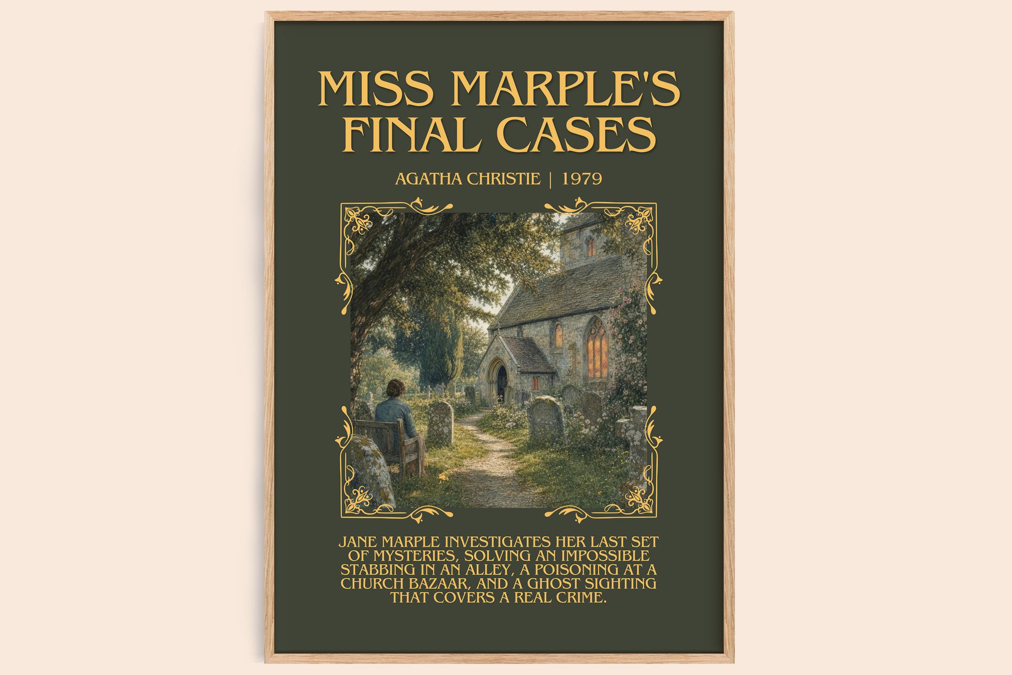 Miss Marple's Final Cases Minimalist Book Poster by Agatha Christie