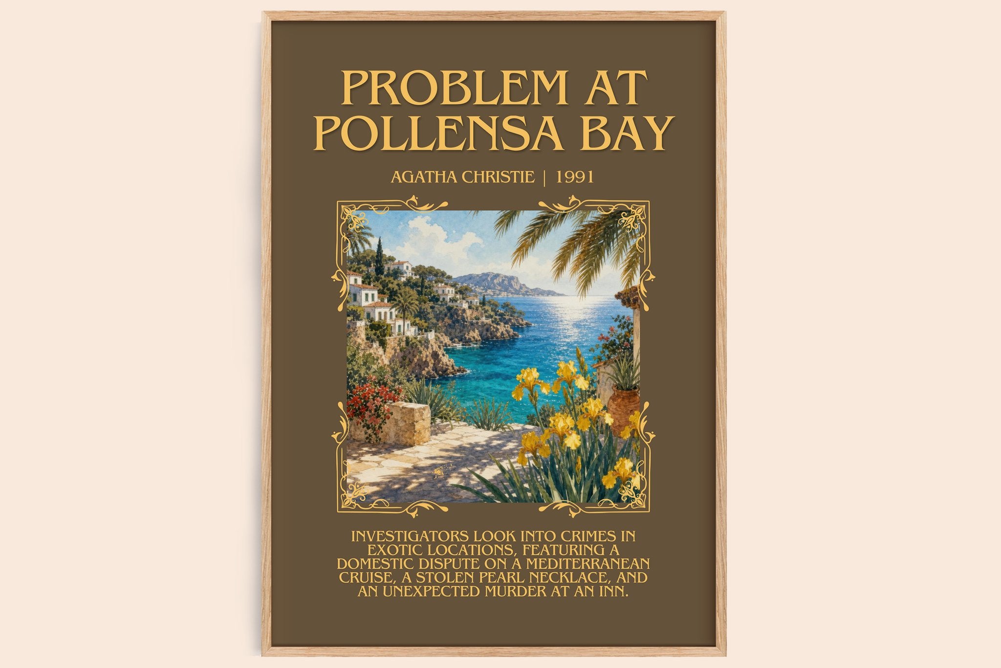Problem At Pollensa Bay Minimalist Book Poster by Agatha Christie