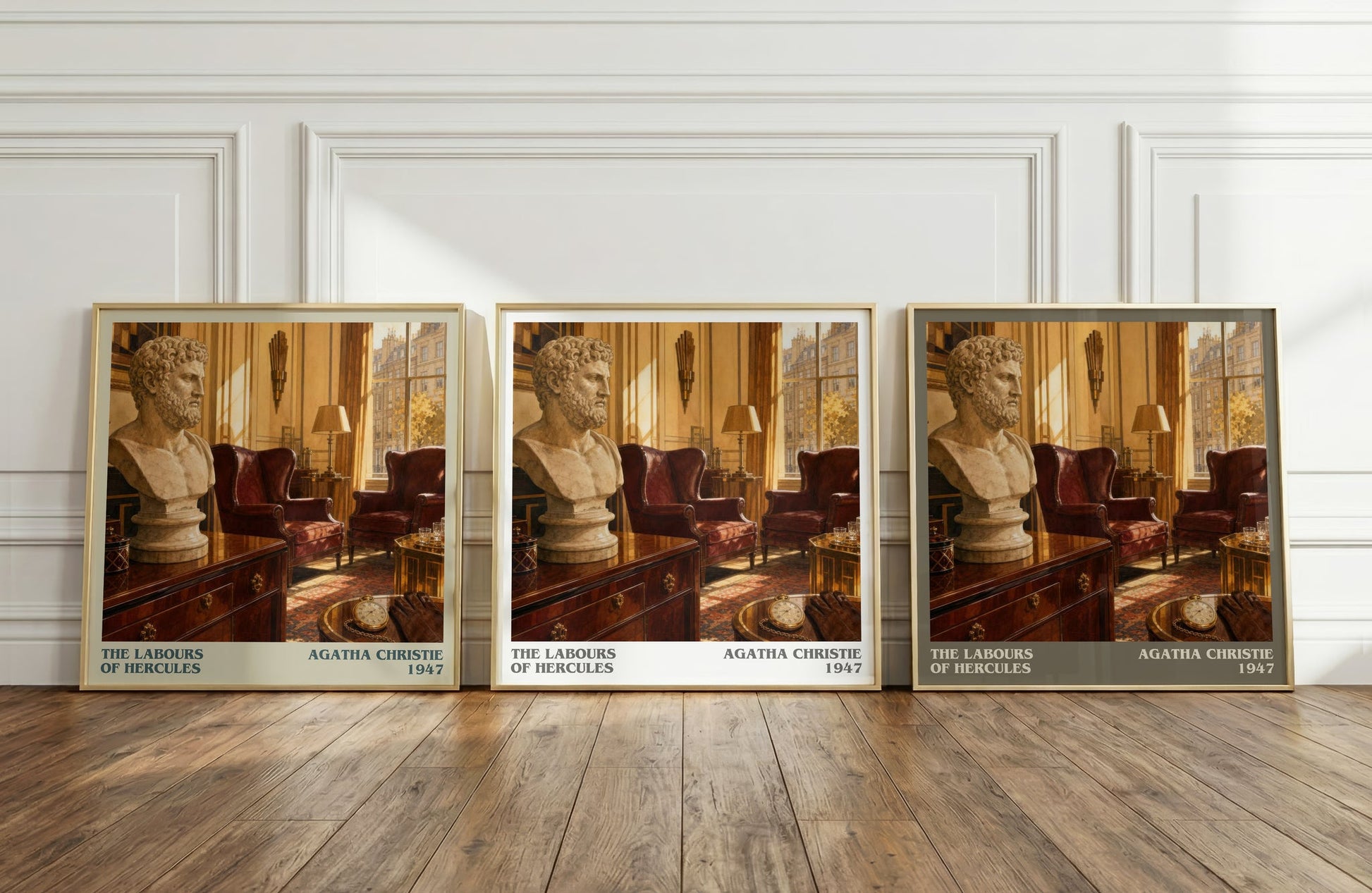The Labours Of Hercules literary art print colour and style options – Agatha Christie book art