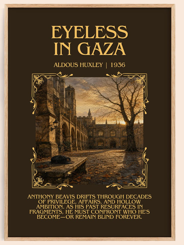 Eyeless In Gaza Minimalist Book Poster by Aldous Huxley