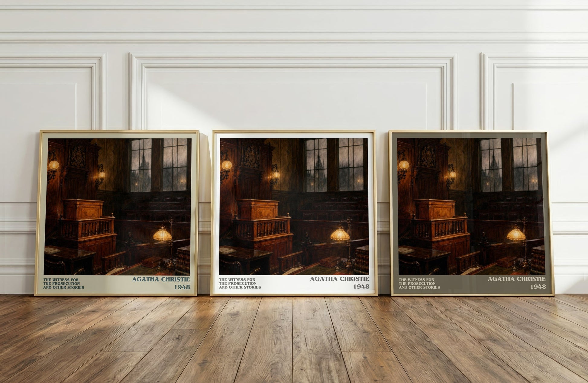 The Witness For The Prosecution And Other Stories literary art print colour and style options – Agatha Christie book art