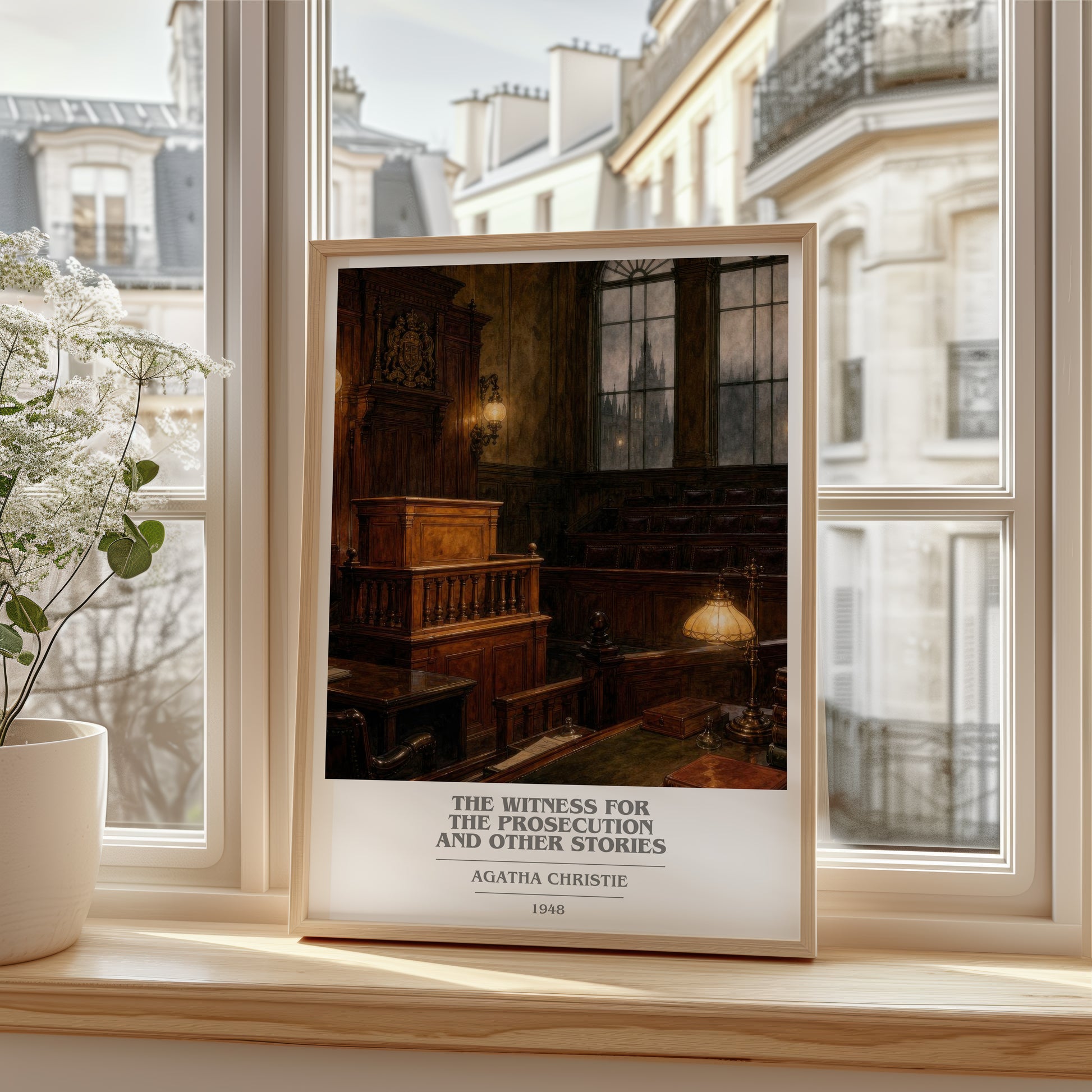 The Witness For The Prosecution And Other Stories book cover poster colour and style options – Agatha Christie book art