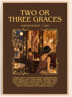 Two Or Three Graces Minimalist Book Poster by Aldous Huxley – image 1