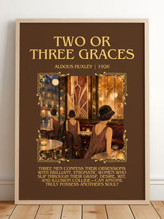 Two Or Three Graces Minimalist Book Poster by Aldous Huxley – image 2