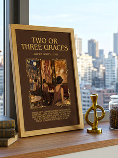 Two Or Three Graces Minimalist Book Poster by Aldous Huxley – image 3