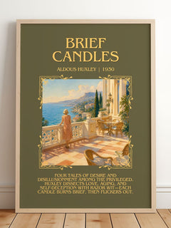 Brief Candles Minimalist Book Poster by Aldous Huxley – image 2
