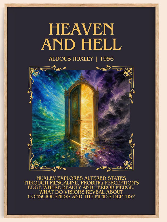 Heaven And Hell Minimalist Book Poster by Aldous Huxley