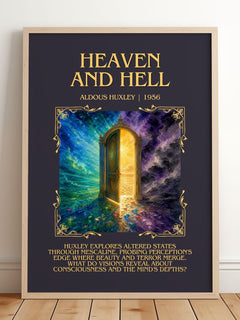 Heaven And Hell Minimalist Book Poster by Aldous Huxley – image 2